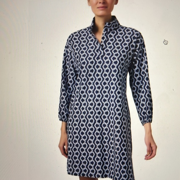 Jude Connally Black and White Geometric Dress, size medium - Picture 2 of 11